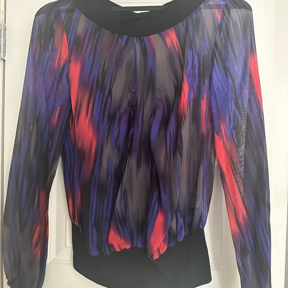 Women's Multicolor Sheer Top